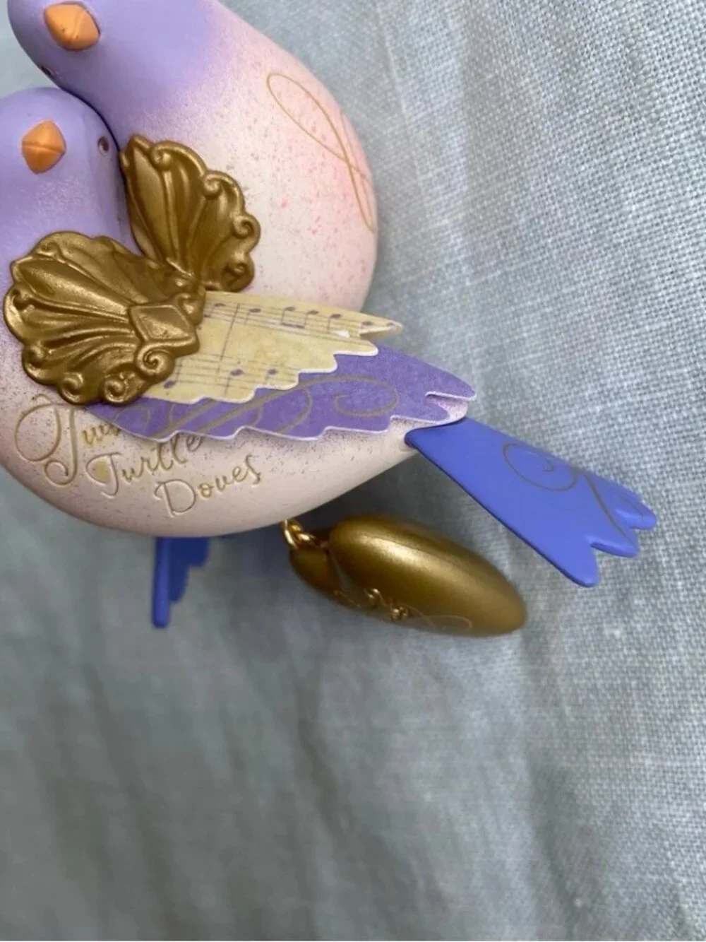 NWT Hallmark 2012 Two Turtle Doves 12 Days of Christmas bird ornament